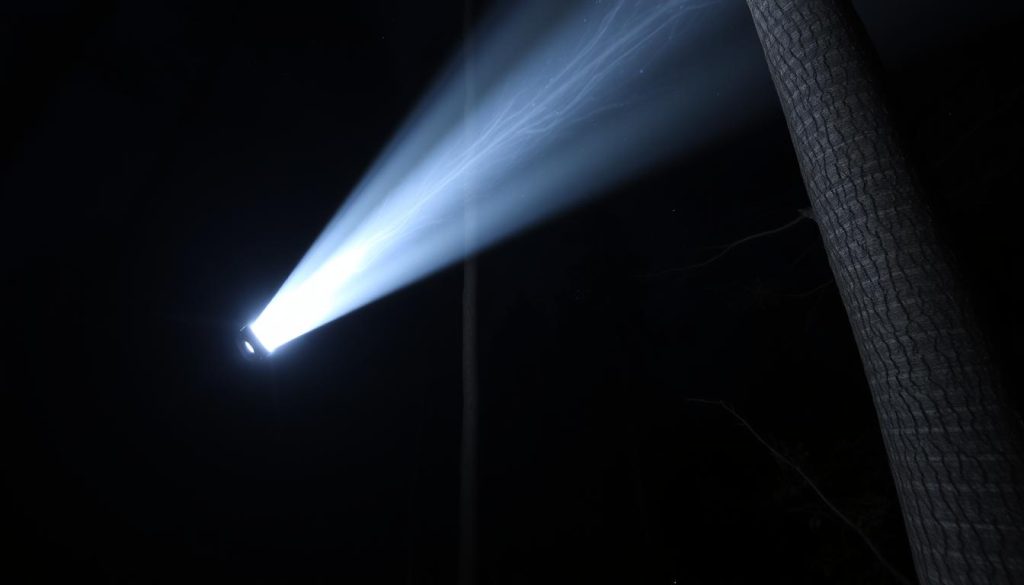 tactical flashlight beam